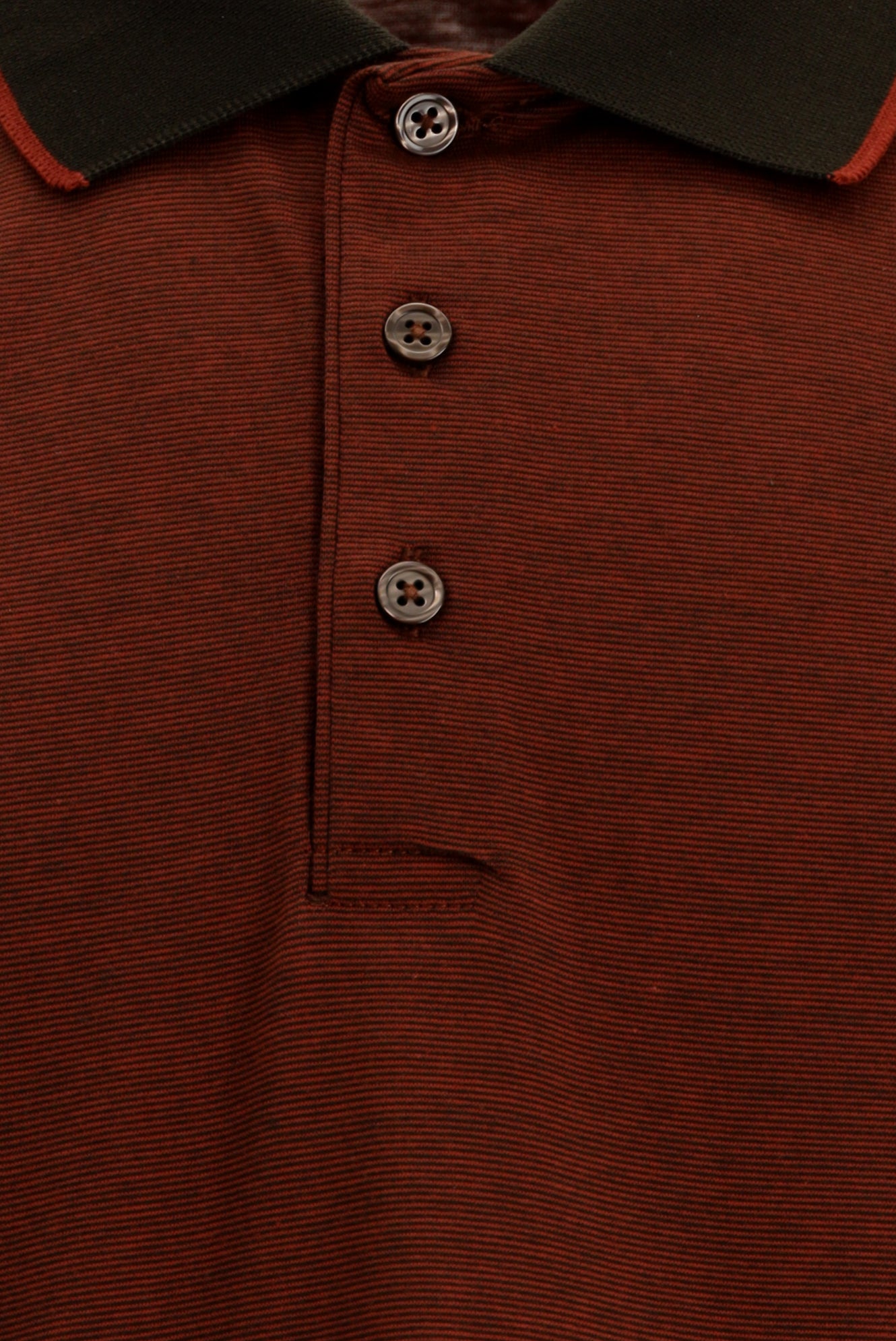 Kiremit Slim Fit Dar Kesim Desenli Nakışlı Merserize Pamuk Polo Yaka T-shirt