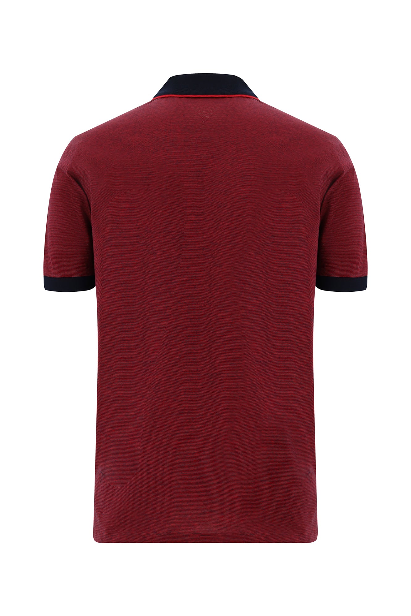 Açık Kırmızı Slim Fit Dar Kesim Desenli Nakışlı Merserize Pamuk Polo Yaka T-shirt