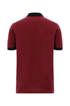 Açık Kırmızı Slim Fit Dar Kesim Desenli Nakışlı Merserize Pamuk Polo Yaka T-shirt