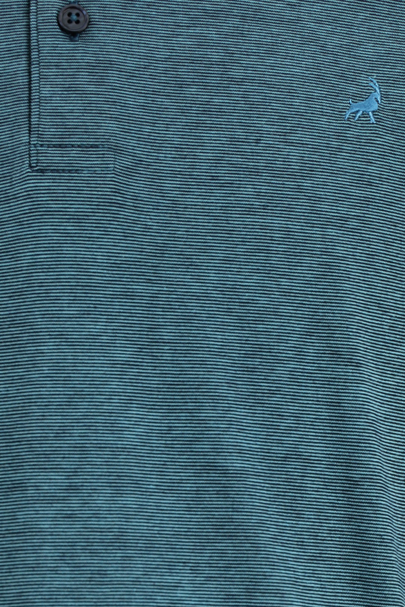 Aç?k Turkuaz Slim Fit Dar Kesim Desenli Nak??l? Merserize Pamuk Polo Yaka T-shirt-Abdullah Ki??l?