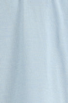 Açık Mavi Regular Fit Çizgili Nakışlı Merserize Pamuk Polo Yaka T-shirt