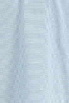 Açık Mavi Regular Fit Çizgili Nakışlı Merserize Pamuk Polo Yaka T-shirt