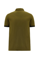 Hardal Regular Fit Çizgili Nakışlı Merserize Pamuk Polo Yaka T-shirt