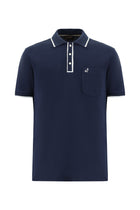 Koyu Lacivert Regular Fit Nakışlı Pamuk Polo Yaka T-shirt