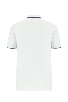 Beyaz Regular Fit Nakışlı Pamuk Polo Yaka T-shirt