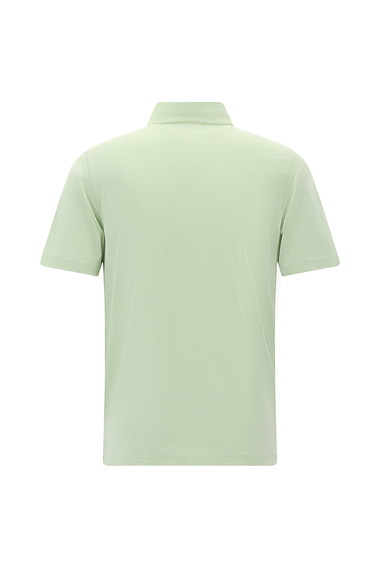 Su Yeşili Regular Fit Desenli Nakışlı Merserize Pamuk Polo Yaka T-shirt