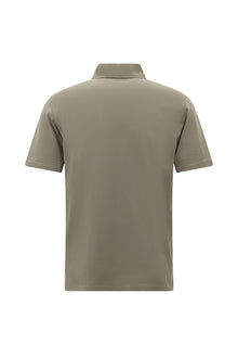 Orta Vizon Regular Fit Desenli Nakışlı Merserize Pamuk Polo Yaka T-shirt