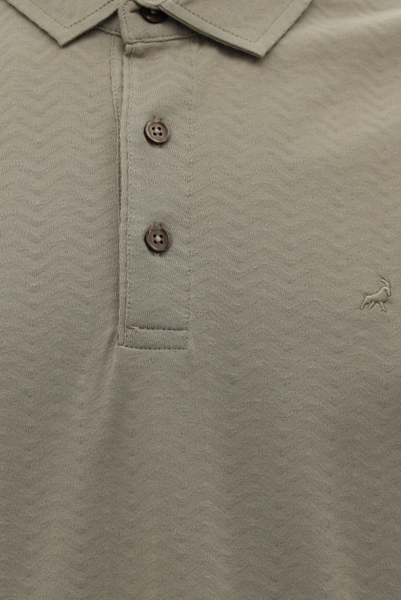Orta Vizon Regular Fit Desenli Nakışlı Merserize Pamuk Polo Yaka T-shirt