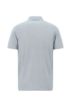 Bulut Gri Regular Fit Desenli Nakışlı Merserize Pamuk Polo Yaka T-shirt