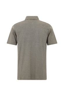 Acı Kahve Regular Fit Desenli Nakışlı Merserize Pamuk Polo Yaka T-shirt