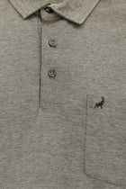Acı Kahve Regular Fit Desenli Nakışlı Merserize Pamuk Polo Yaka T-shirt