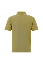 Asker Haki Regular Fit Desenli Nakışlı Merserize Pamuk Polo Yaka T-shirt