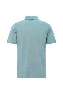 Petrol Yeşili Regular Fit Desenli Nakışlı Merserize Pamuk Polo Yaka T-shirt