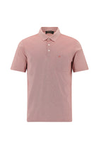 Kiremit Regular Fit Desenli Nakışlı Merserize Pamuk Polo Yaka T-shirt
