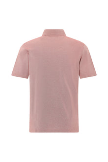 Kiremit Regular Fit Desenli Nakışlı Merserize Pamuk Polo Yaka T-shirt