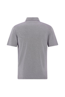 Mor Regular Fit Desenli Nakışlı Merserize Pamuk Polo Yaka T-shirt
