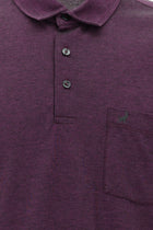 Açık Antrasit Regular Fit Desenli Nakışlı Merserize Pamuk Polo Yaka T-shirt