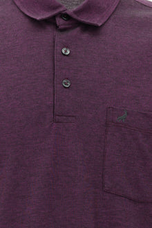 Açık Antrasit Regular Fit Desenli Nakışlı Merserize Pamuk Polo Yaka T-shirt