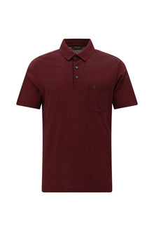 Koyu Antrasit Melanj Regular Fit Desenli Nakışlı Merserize Pamuk Polo Yaka T-shirt
