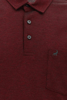 Koyu Antrasit Melanj Regular Fit Desenli Nakışlı Merserize Pamuk Polo Yaka T-shirt
