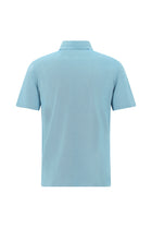 Koyu Turkuaz Regular Fit Desenli Nakışlı Merserize Pamuk Polo Yaka T-shirt