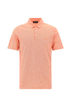 Orta Turuncu Regular Fit Desenli Nakışlı Merserize Pamuk Polo Yaka T-shirt