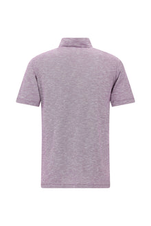 Mor Regular Fit Desenli Nakışlı Merserize Pamuk Polo Yaka T-shirt
