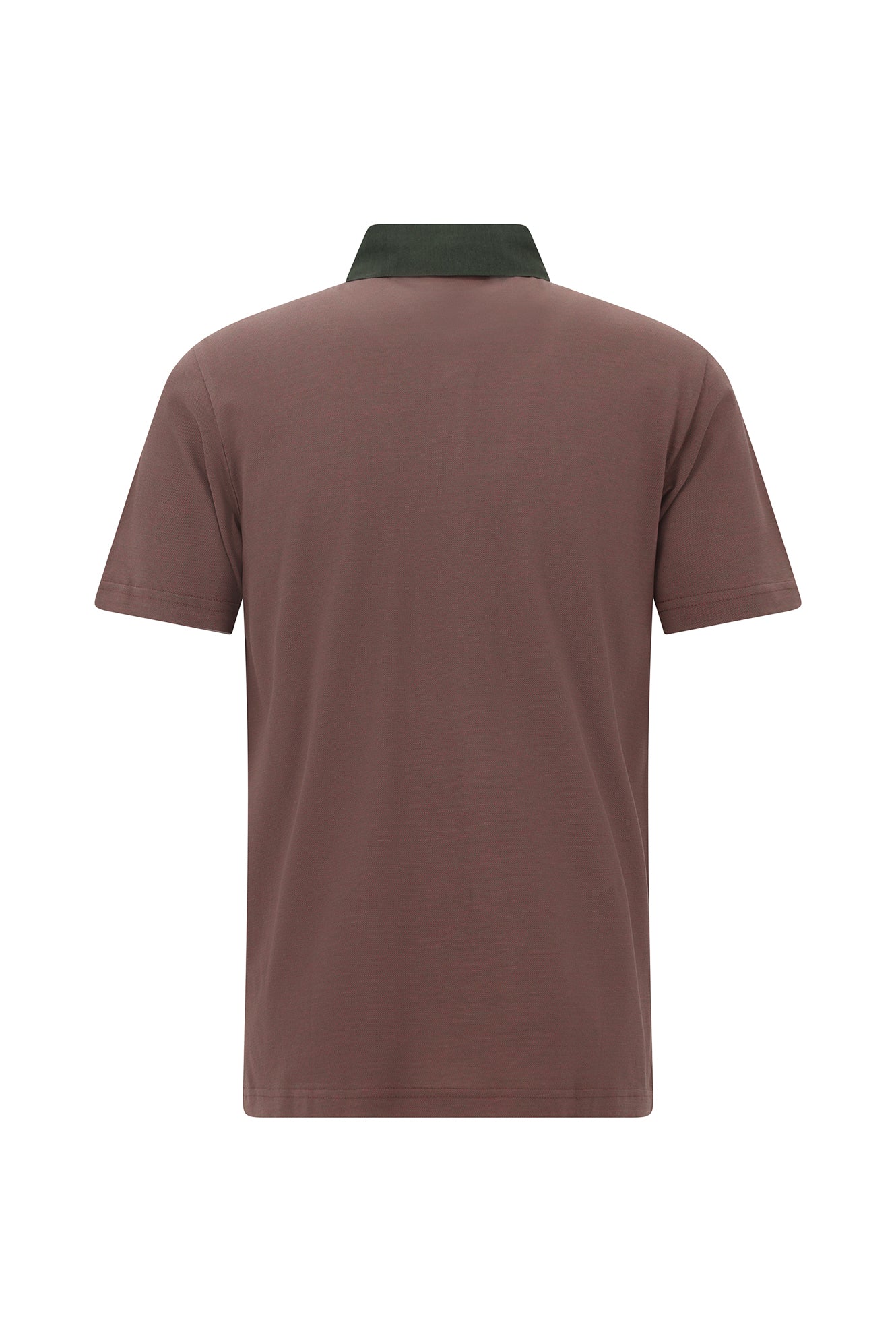 Koyu Haki Regular Fit Desenli Nakışlı Merserize Pamuk Polo Yaka T-shirt