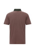 Koyu Haki Regular Fit Desenli Nakışlı Merserize Pamuk Polo Yaka T-shirt
