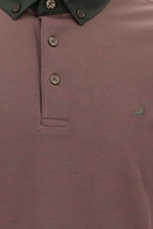 Koyu Haki Regular Fit Desenli Nakışlı Merserize Pamuk Polo Yaka T-shirt