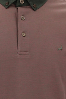 Koyu Haki Regular Fit Desenli Nakışlı Merserize Pamuk Polo Yaka T-shirt