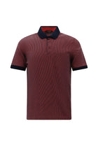 Kiremit Polo Yaka Regular Fit Desenli Pamuk T-shirt