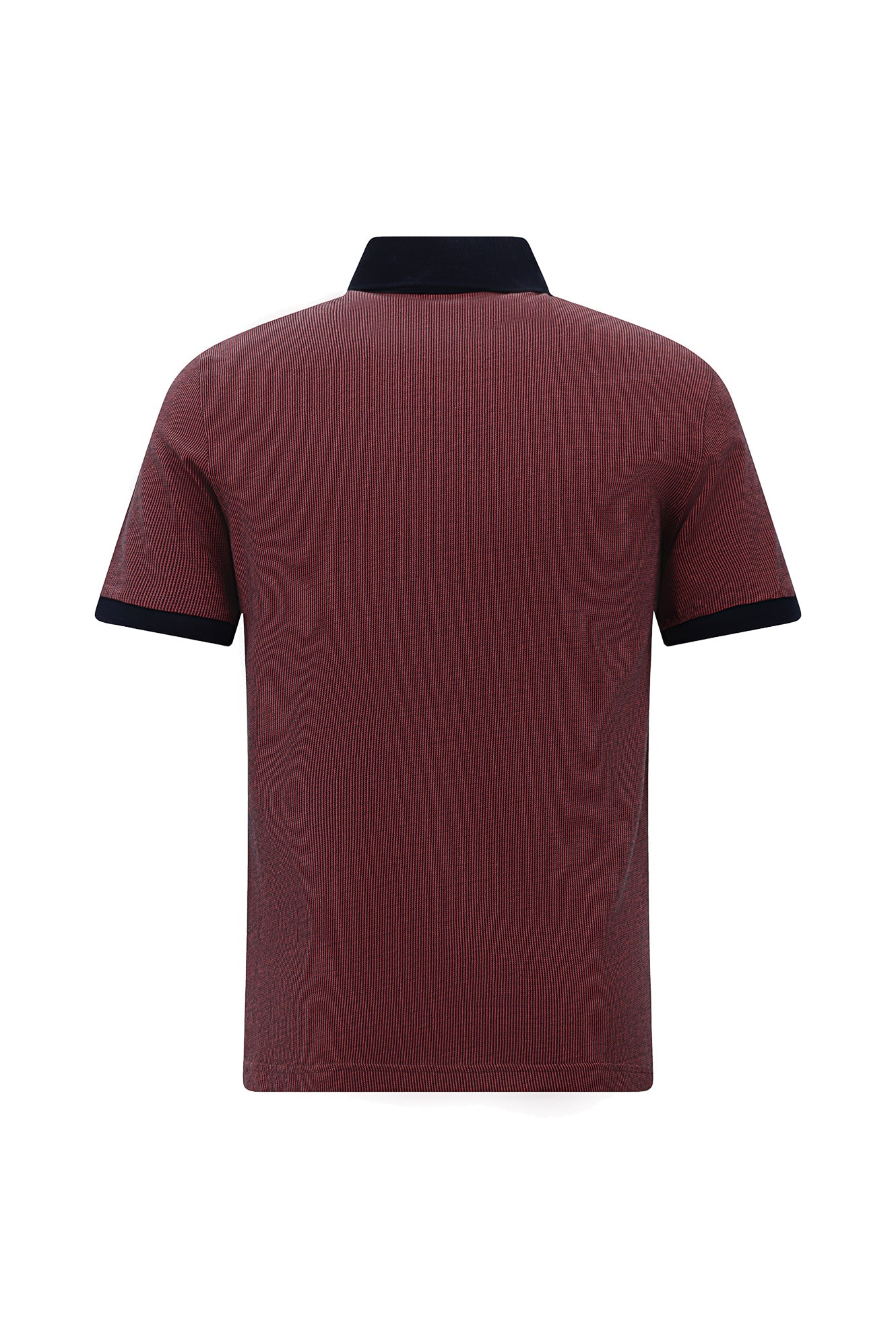 Kiremit Polo Yaka Regular Fit Desenli Pamuk T-shirt