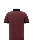 Kiremit Polo Yaka Regular Fit Desenli Pamuk T-shirt