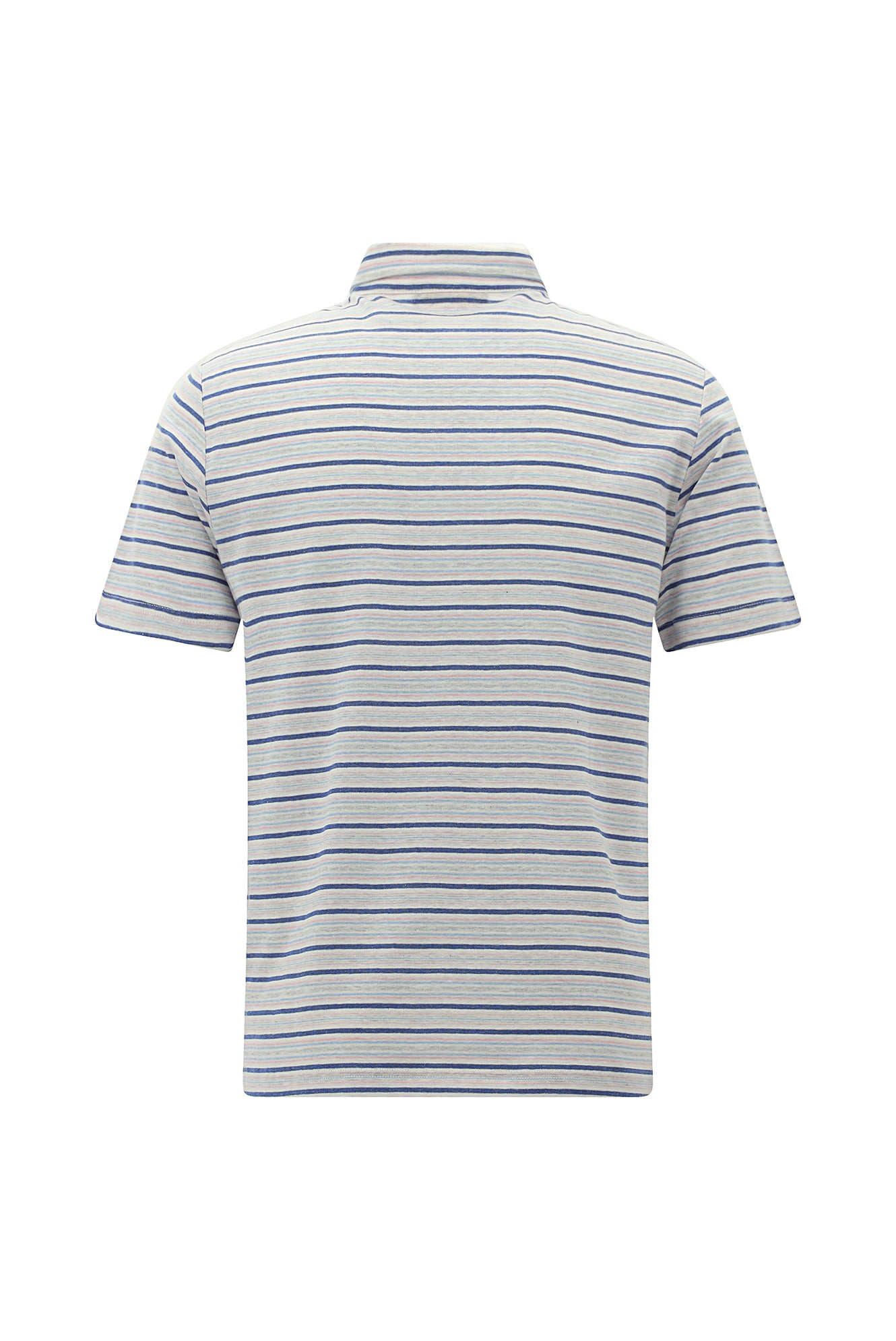 Çok Renkli Regular Fit Desenli Nakışlı Pamuklu Keten Polo Yaka T-shirt
