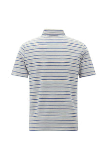 Çok Renkli Regular Fit Desenli Nakışlı Pamuklu Keten Polo Yaka T-shirt