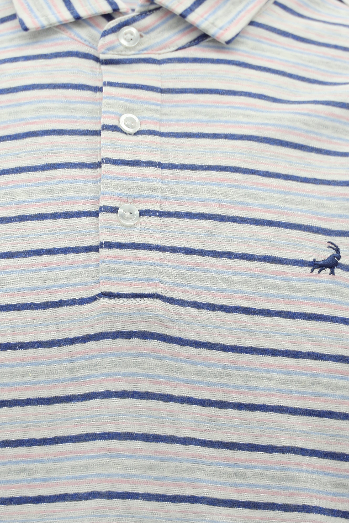Çok Renkli Regular Fit Desenli Nakışlı Pamuklu Keten Polo Yaka T-shirt