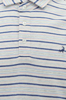 Çok Renkli Regular Fit Desenli Nakışlı Pamuklu Keten Polo Yaka T-shirt