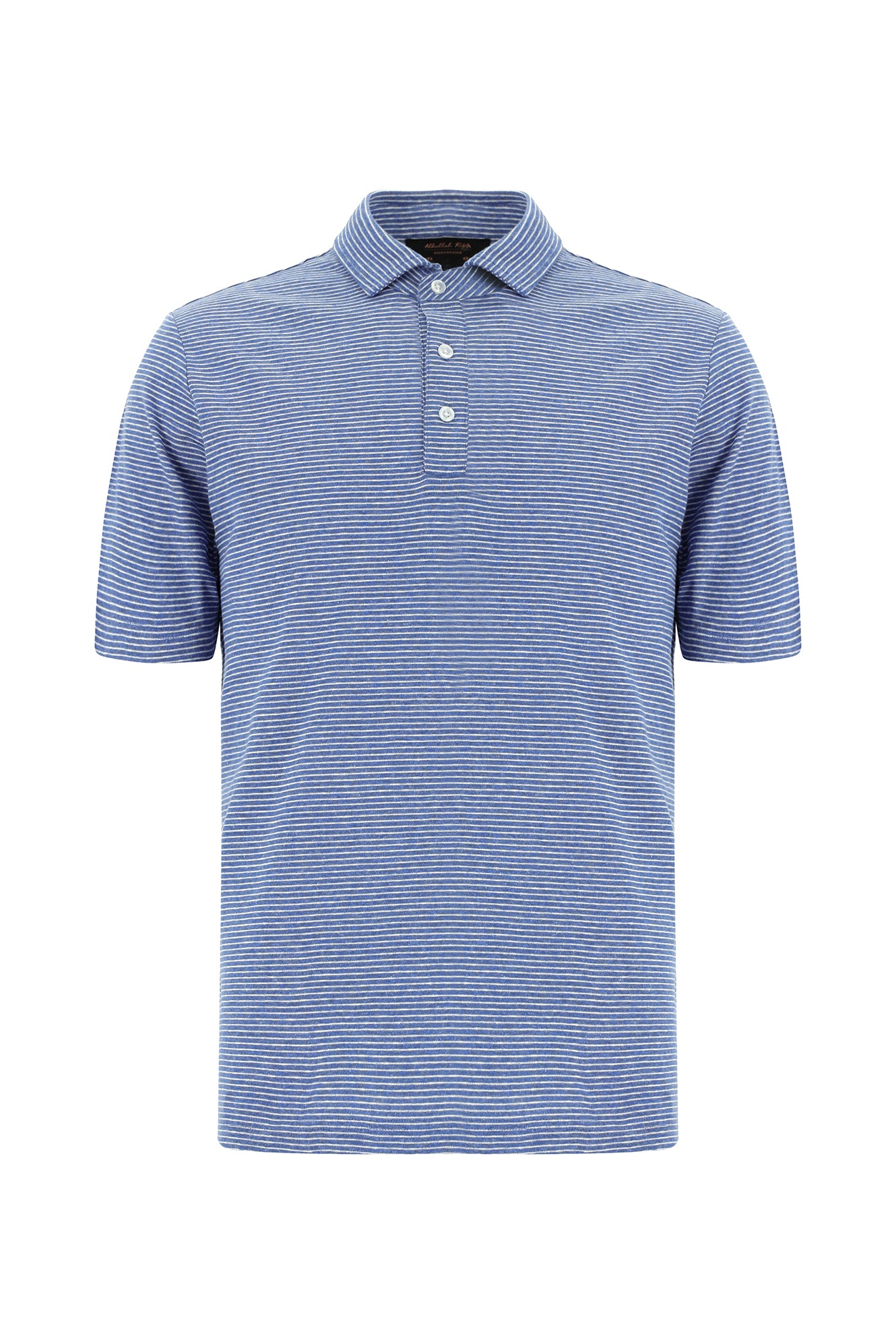 İndigo Regular Fit Desenli Nakışlı Pamuklu Keten Polo Yaka T-shirt