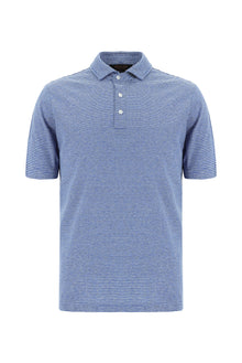 İndigo Regular Fit Desenli Nakışlı Pamuklu Keten Polo Yaka T-shirt