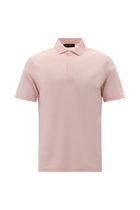 Orta Pembe Regular Fit Desenli Nakışlı Pamuklu Keten Polo Yaka T-shirt