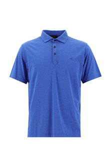 Orta Lacivert Melanj Polo Yaka Regular Fit T-shirt