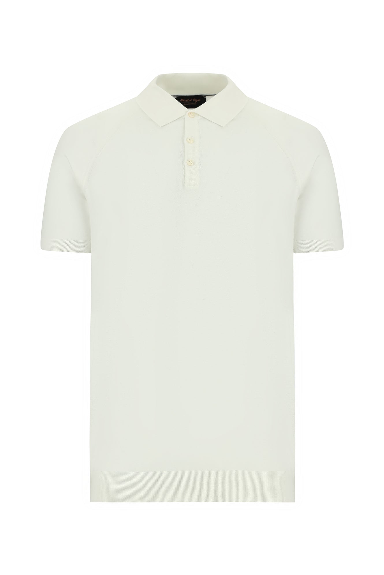 Kırık Beyaz Regular Fit Pamuklu Polo Yaka T-shirt