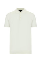 Kırık Beyaz Regular Fit Pamuklu Polo Yaka T-shirt