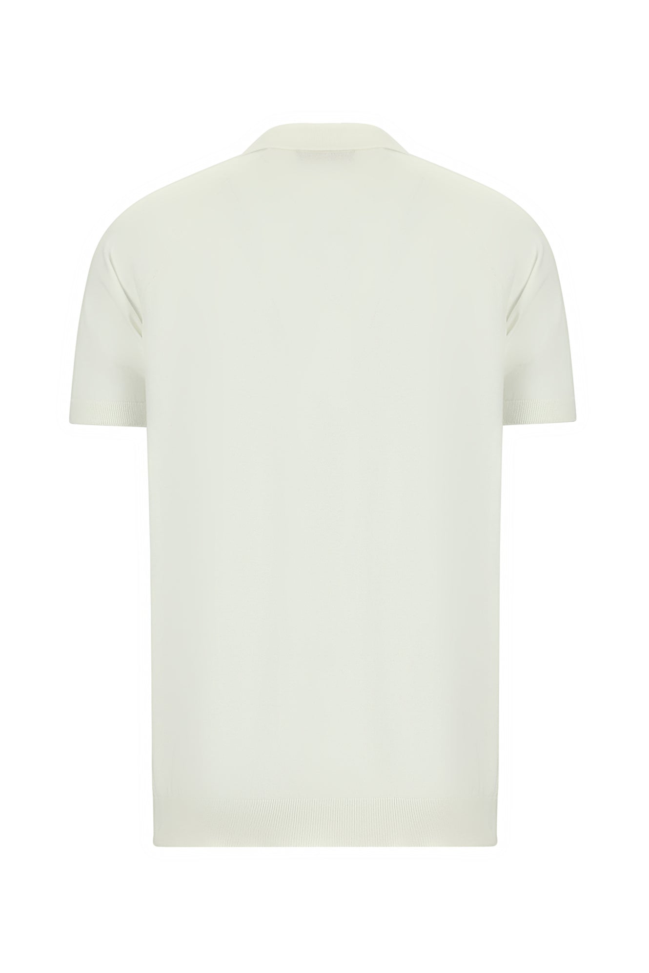 Kırık Beyaz Regular Fit Pamuklu Polo Yaka T-shirt