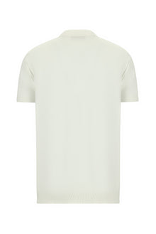 Kırık Beyaz Regular Fit Pamuklu Polo Yaka T-shirt