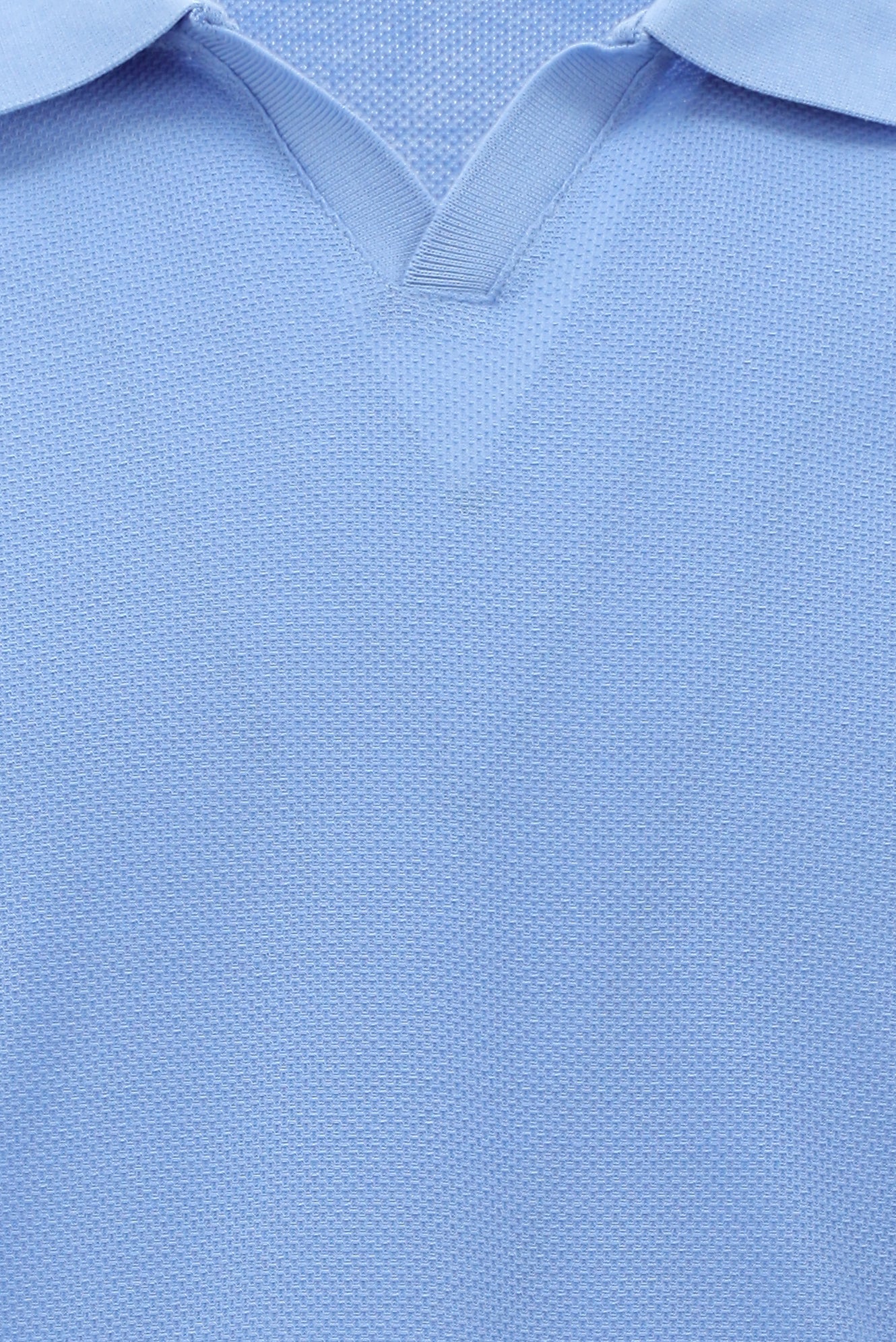 Mavi Polo Yaka Slim Fit Dar Kesim Desenli Nak??l? Merserize Pamuk T-shirt-Abdullah Ki??l?