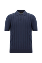 Siyah Lacivert Slim Fit Dar Kesim Desenli Nakışlı Pamuklu Polo Yaka T-shirt