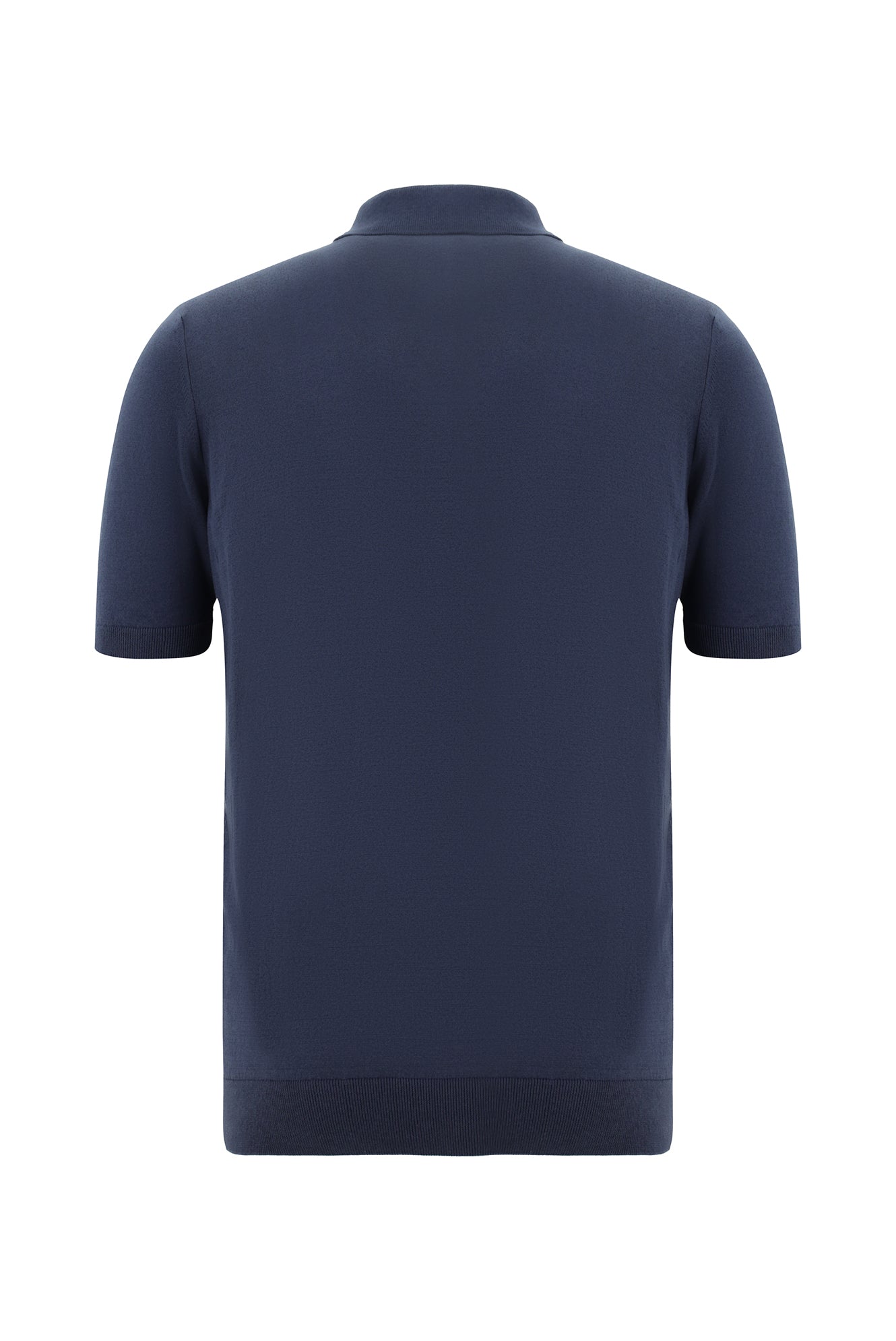 Siyah Lacivert Slim Fit Dar Kesim Desenli Nakışlı Pamuklu Polo Yaka T-shirt