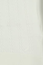 Kırık Beyaz Slim Fit Dar Kesim Desenli Nakışlı Pamuklu Polo Yaka T-shirt